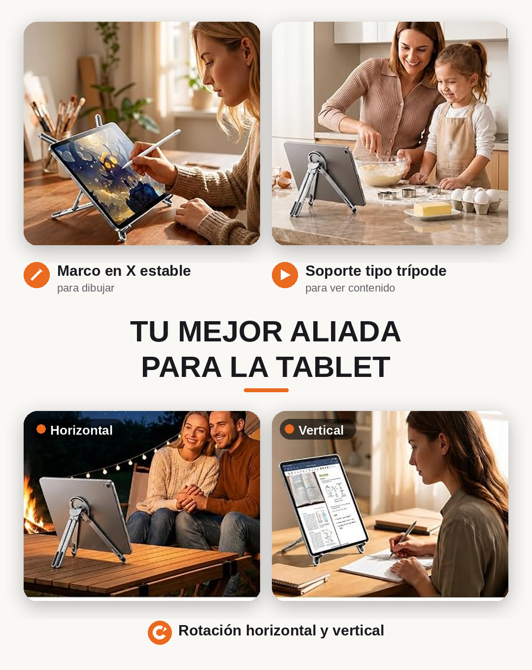 Soporte plegable magnético guardado fácilmente en una mochila